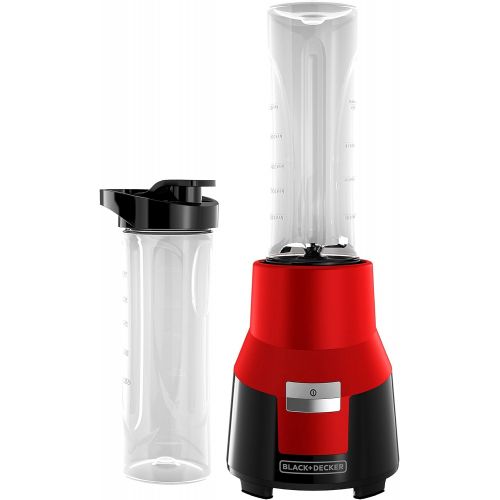  BLACK+DECKER FusionBlade Personal Blender with Two 20oz Personal Blending Jars, Red, PB1002R