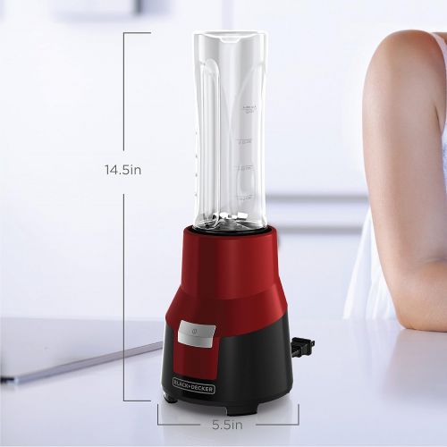  BLACK+DECKER FusionBlade Personal Blender with Two 20oz Personal Blending Jars, Red, PB1002R