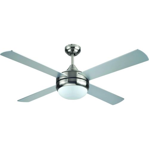  BLACK+DECKER BCF5252R 52-Inch 4-Bladed Remote Controllable Brushed Nickel Ceiling Fan, One Size, Silver