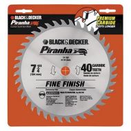 Black & Decker 77-757 Piranha 7-1/4-Inch 40 Tooth ATB Thin Kerf Fine Finishing Saw Blade with 5/8-Inch and Diamond Knockout Arbor
