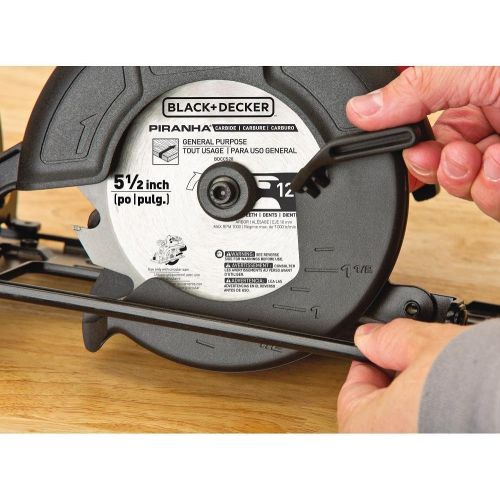  BLACK+DECKER 20V MAX 5-1/2-Inch Cordless Circular Saw, Tool Only with IRWIN Tools MARATHON Carbide Cordless Circular Saw Blade, 5 1/2-Inch, 18T Carded (BDCCS20B & 14011)