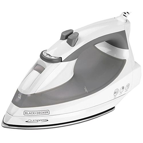  Black & Decker F976 Quickpress Iron with Smart Steam Technology, White/Silver