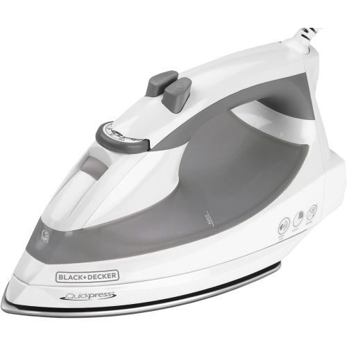  Black & Decker F976 Quickpress Iron with Smart Steam Technology, White/Silver