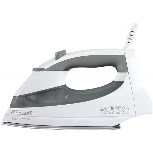  Black & Decker F976 Quickpress Iron with Smart Steam Technology, White/Silver