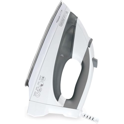  Black & Decker F976 Quickpress Iron with Smart Steam Technology, White/Silver