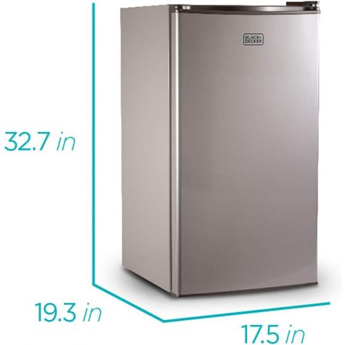  BLACK+DECKER BCRK32V Compact Refrigerator Energy Star Single Door Mini Fridge with Freezer, 3.2 Cubic Ft., VCM