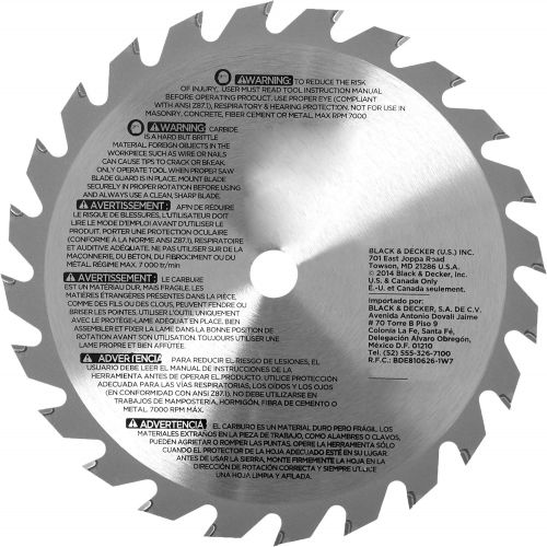  BLACK+DECKER B&D 7-1/4 Bulk PIRANHA 24T Saw Blade