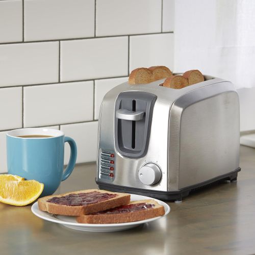  BLACK+DECKER 2-Slice Toaster, Modern, Stainless Steel, T2707S,Silver