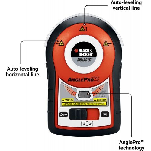  BLACK+DECKER Line Laser, Auto-Leveling With AnglePro (BDL170)