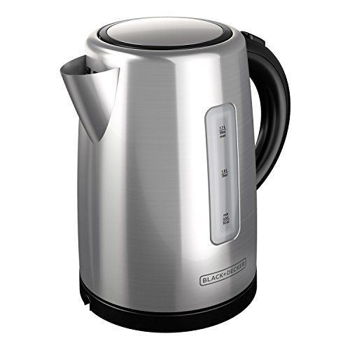  BLACK+DECKER 1.7L Cordless Kettle, Silver, KE2000SD