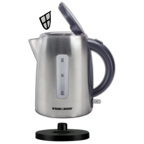  BLACK+DECKER 1.7L Cordless Kettle, Silver, KE2000SD