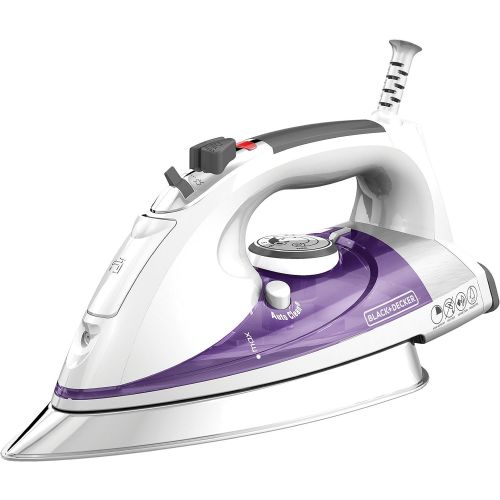  BLACK+DECKER Professional Steam Iron with Extra Large Soleplate, Purple, IR1350S