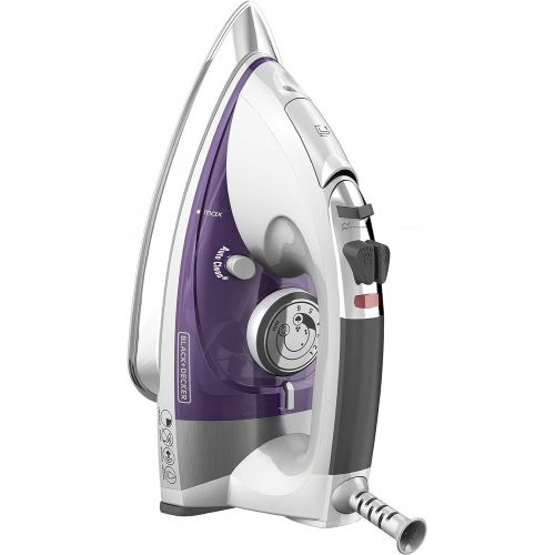  BLACK+DECKER Professional Steam Iron with Extra Large Soleplate, Purple, IR1350S