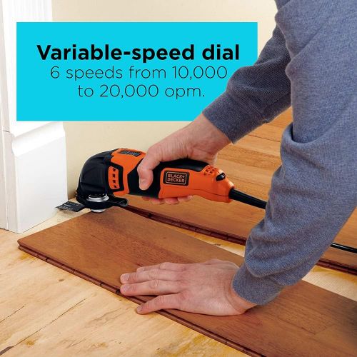  BLACK+DECKER Oscillating Multi-Tool, Variable Speed, 2.5-Amp (BD200MTB)