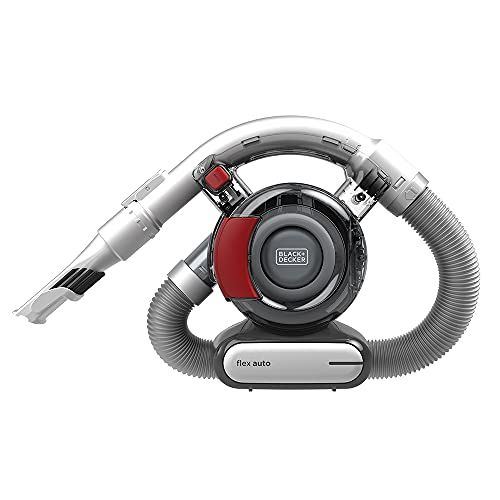  BLACK+DECKER Flex Car Vacuum, 12V Corded (BDH1200FVAV), Iron/Red