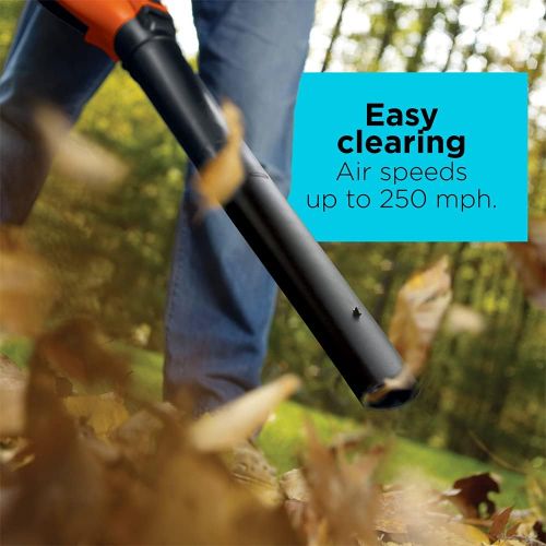  BLACK+DECKER (BV6600) 3-in-1 Electric Leaf Blower, Leaf Vacuum, Mulcher, 12-Amp