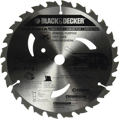  BLACK+DECKER Pr824 24T 7-1/4-Inch Carbide Saw Blade