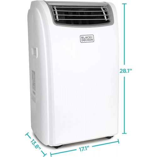  Black + Decker BPACT12HWT Portable Air Conditioner, 12,000 BTU with Heat, w, White