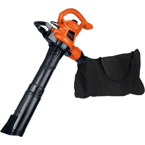  BLACK+DECKER 3-in-1 Electric Leaf Blower, Leaf Vacuum, Mulcher, 12-Amp (BV3600)