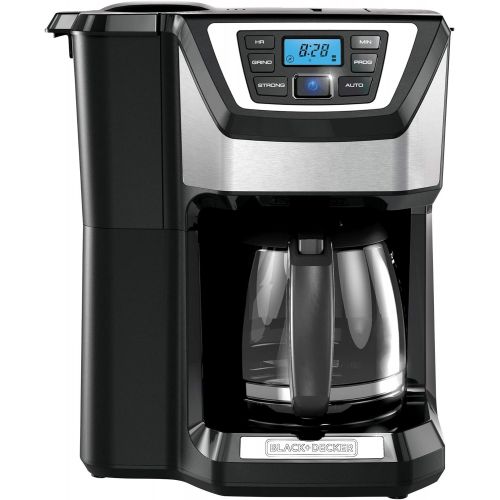  BLACK+DECKER 12-Cup Mill and Brew Coffeemaker, Black, CM5000B