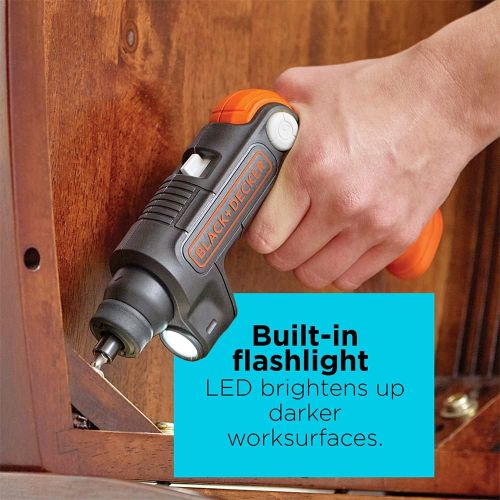  BLACK+DECKER 4V MAX Cordless Screwdriver with LED Light (BDCSFL20C)