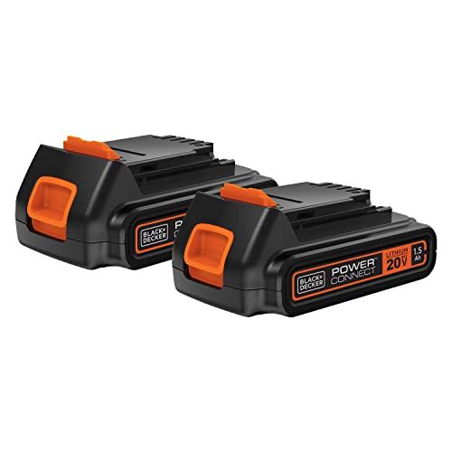  BLACK+DECKER 20V MAX Lithium Battery 1.5 Amp Hour, 2-Pack (LBXR20-OPE2)