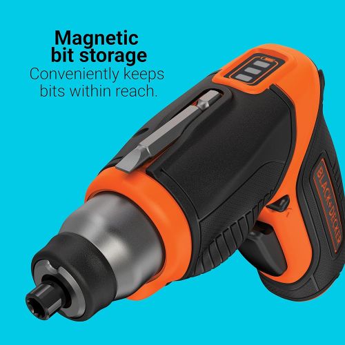  BLACK+DECKER 4V MAX Cordless Screwdriver, Rechargeable (BDCS40BI)