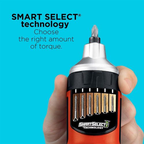  BLACK+DECKER 4V MAX Cordless Screwdriver with Screw Holder, SmartSelect (LI4000)