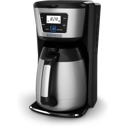  BLACK+DECKER 12-Cup Thermal Coffeemaker, Black/Silver, CM2035B