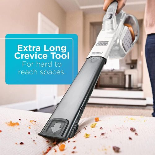  BLACK+DECKER dustbuster Handheld Vacuum, Cordless, AdvancedClean+, White (HHVK320J10)