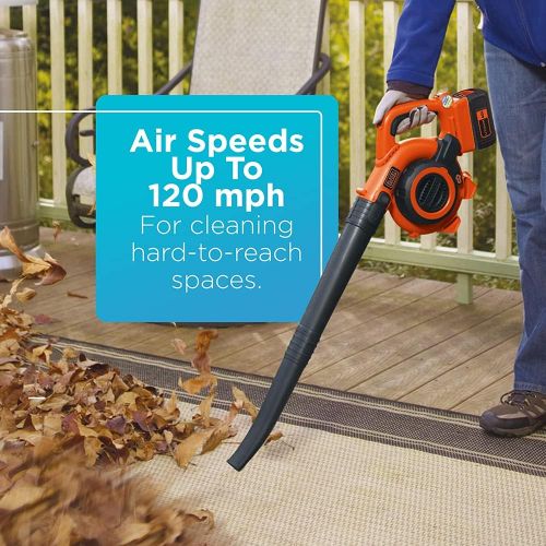  BLACK+DECKER 40V Leaf Blower/Leaf Vacuum Kit, Cordless (LSWV36)