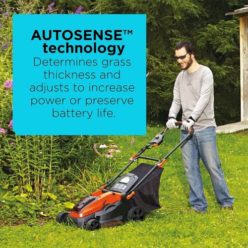  BLACK+DECKER 40V MAX* Cordless Lawn Mower, 16-Inch (CM1640)