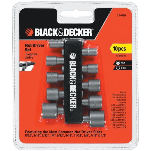  BLACK+DECKER Nut Driver Set, 10-Piece (71-080)