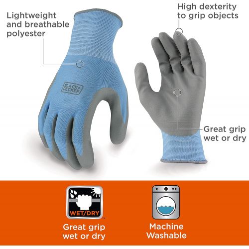  Black & Decker BD513LS Blue Ladies Foam Nitrile Grip Glove