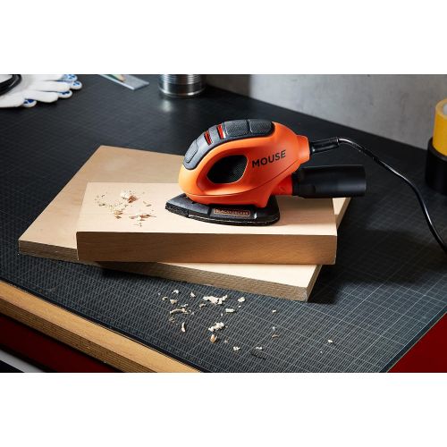  BLACK+DECKER BEW230BC-QS BEW230BC-QS-Lijadora Mouse 55W con 15 accesorios y Bolsa