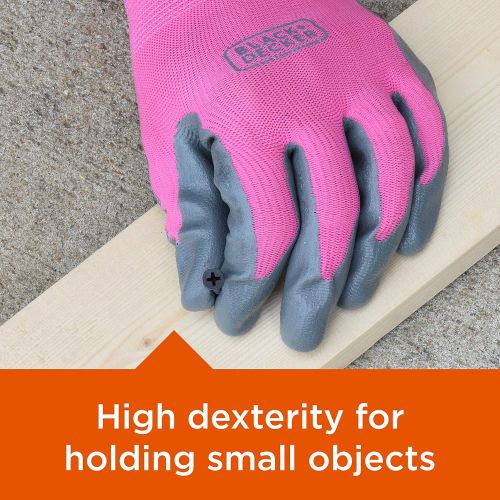  Black & Decker BD512LS Pink Ladies Foam Nitrile Grip Glove