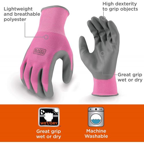  Black & Decker BD512LS Pink Ladies Foam Nitrile Grip Glove