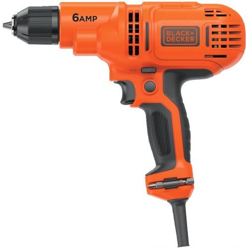  BLACK+DECKER Corded Drill, 6.0-Amp, 3/8-Inch with Line Laser, Auto-leveling with Stud Sensor (DR340C & BDL190S)