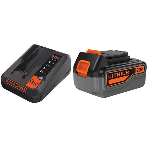  BLACK+DECKER 20V MAX Lithium Battery Charger with 4-Ah Lithium Ion Battery Pack (BDCAC202B & LB2X4020)