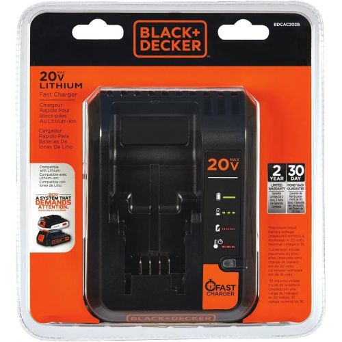  BLACK+DECKER 20V MAX Lithium Battery Charger with 4-Ah Lithium Ion Battery Pack (BDCAC202B & LB2X4020)