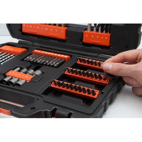  BLACK+DECKER A7231-XJ Easy Grip Drill Set - Black, 76-Piece