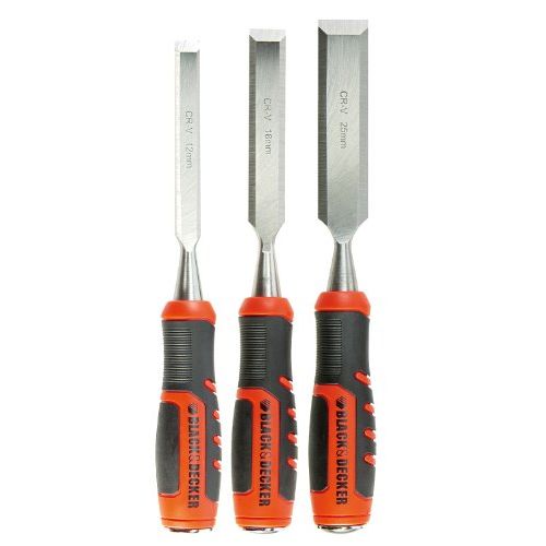  Black + Decker 3?Piece Wood Chisel Set 12,18,25?mm