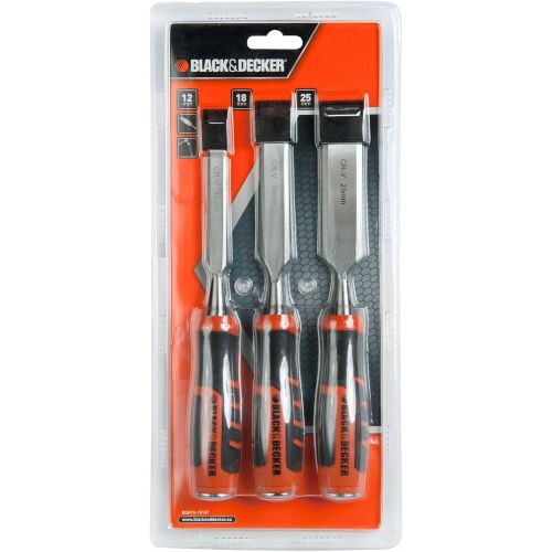  Black + Decker 3?Piece Wood Chisel Set 12,18,25?mm