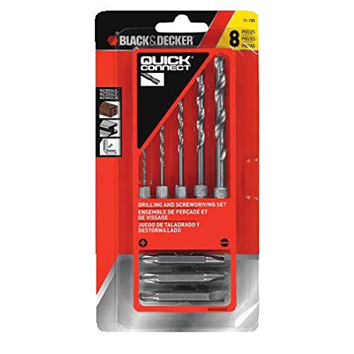  BLACK+DECKER Black and Decker Quick Connect 8 Piece Drilling and Screwdriver Set