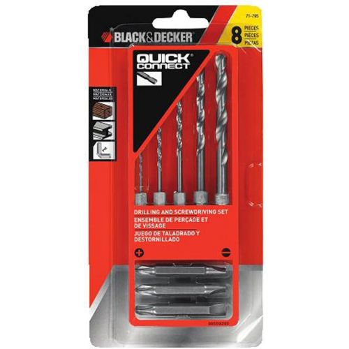  BLACK+DECKER Black and Decker Quick Connect 8 Piece Drilling and Screwdriver Set
