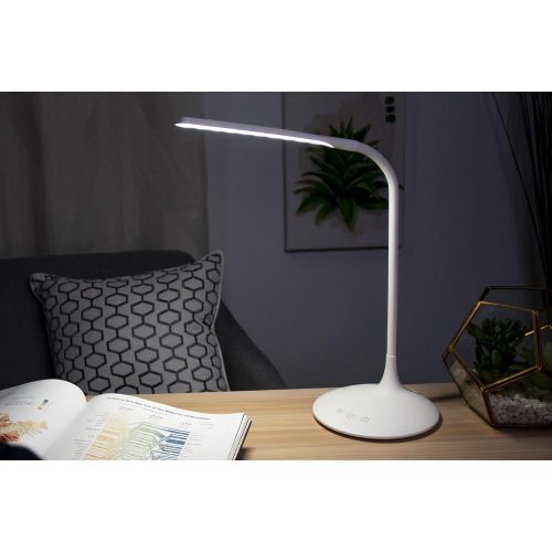  BLACK+DECKER VLED1819-BD Battery LED Desk Lamp, Dimmable with Adjustable Color Temperature, 4 Hour Battery Life, Rechargeable, Eco Friendly, White