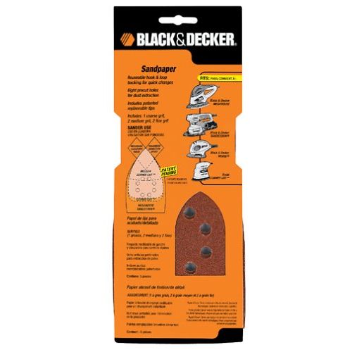  Black & Decker 74-674 Finishing / Detail Sandpaper, 5-Piece