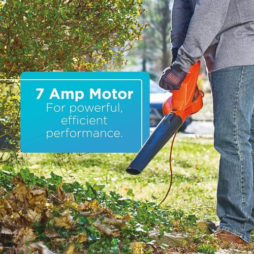  BLACK+DECKER Electric Leaf Blower, 7-Amp (LB700)