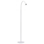 BLACK+DECKER Gooseneck LED Floor Lamp, 54 Height with Weighted Base, White (VLED1824F-WHITE-BD)