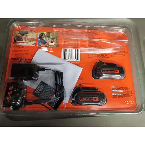  Black & Decker 12V Lithium Drill with 2 Batteries